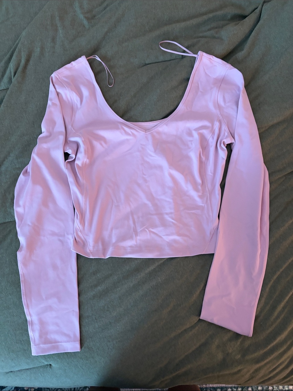 Lululemon Lilac Long-Sleeve Scoop Neck Crop Top